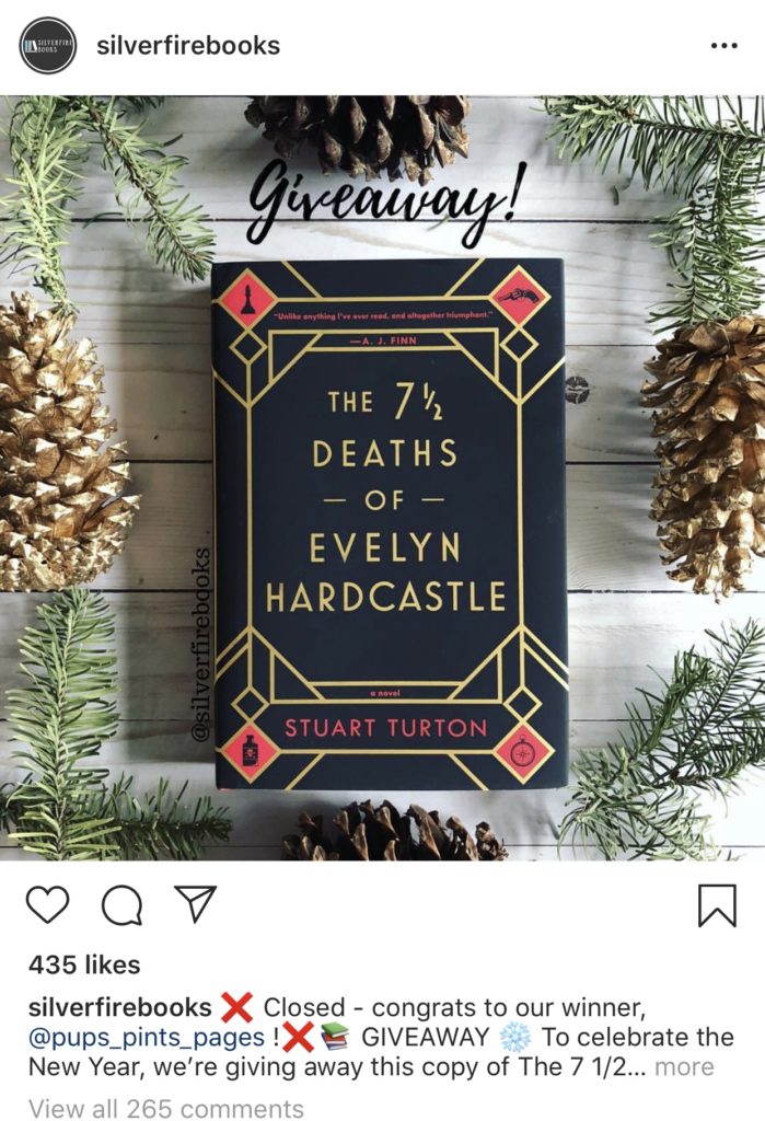 How to do a giveaway on Instagram example post