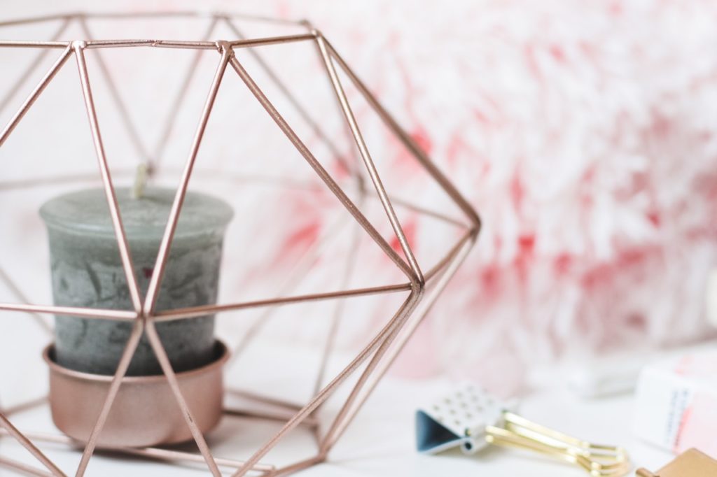 Rose Gold Wire Candle Holder Votive
