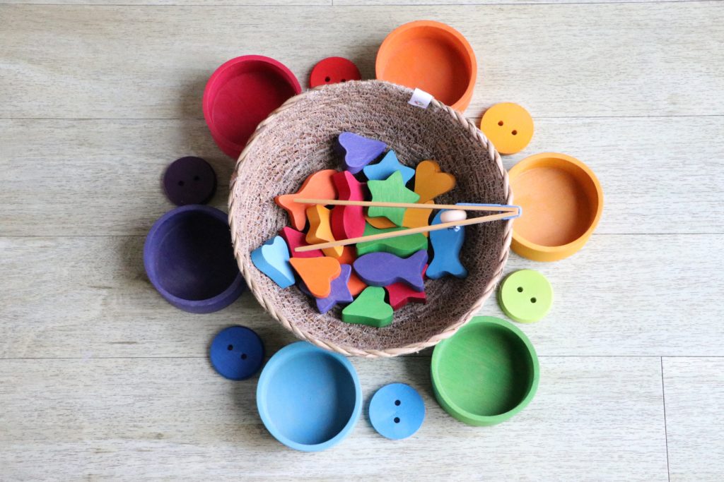 Crafty Product Ideas - Wooden Toys painted in bright colors